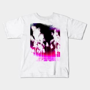 Pink Sunset Retro Graphic Kids T-Shirt